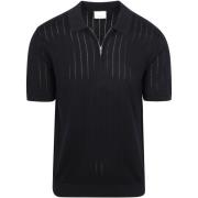 Polo Shirt Korte Mouw Profuomo Knitted Half Zip Poloshirt Dropneedle N...