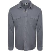 Overhemd Lange Mouw Profuomo Overshirt Western Blauw