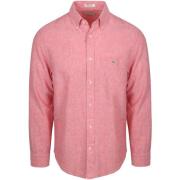 Overhemd Lange Mouw Gant Overhemd Cotton Linen Roze