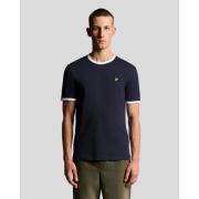 T-shirt Lyle &amp; Scott TS2201V RINGER T-SHIRT-W403 DARK NAVY/WHITE