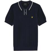 T-shirt Lyle &amp; Scott Pique Tipped Knitted Polo Shirt Dark Navy