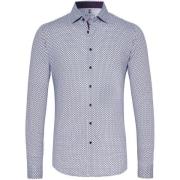 Overhemd Lange Mouw Desoto Overhemd Print Blauw