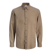 Overhemd Lange Mouw Jack &amp; Jones 12289174 SUMMER LINEN-FALCON