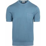 T-shirt Suitable Knitted T-shirt Pocket Compact Blau