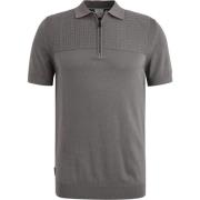 T-shirt Cast Iron Half-Zip Polo Structure Antraciet