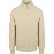 Sweater Gant Half Zip Trui Ecru