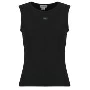 Top Calvin Klein Jeans SL WOVEN LABEL 2X2 BABY RIB CUTO