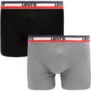 Boxers Levis Brief Boxershorts 2-Pack Zwart Grijs