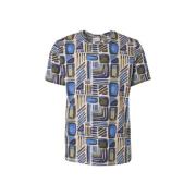 T-shirt No Excess T-Shirt Print Blauw
