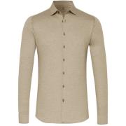 Overhemd Lange Mouw Desoto Overhemd Strijkvrij Kent Melange Beige