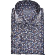 Overhemd Lange Mouw Ledub Overhemd Print Donkerblauw