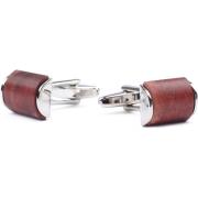 Schoenaccessoires Suitable Manchetknoop Raised Wood Zilver