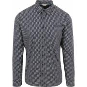 Overhemd Lange Mouw No Excess Overhemd Print Donkerblauw