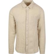 Overhemd Lange Mouw Knowledge Cotton Apparel Overhemd Linnen Ecru