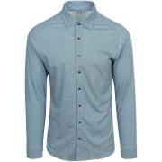 Overhemd Lange Mouw Desoto Overhemd Print Bloem Blauw Groen