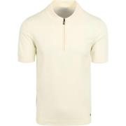 T-shirt No Excess Half Zip Poloshirt Off White