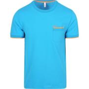 T-shirt Sun68 Piqué T-Shirt Fluo Stripe Blauw