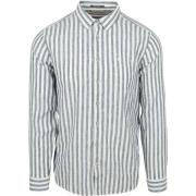 Overhemd Lange Mouw No Excess Overhemd Stripes Blauw