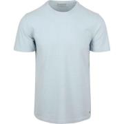 T-shirt No Excess Structure T-Shirt Lichtblauw
