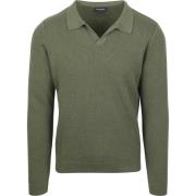 Polo Shirt Lange Mouw Suitable Trui Riva Structure Melange Groen