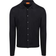 Vest Suitable Cardigan Shirt Merino Navy