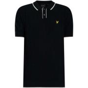 Polo Shirt Korte Mouw Lyle &amp; Scott Gebreide polo met afgeronde ran...