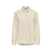 Overhemd Only Vera Heart Shirt - Ecru