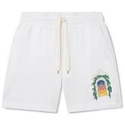 Korte Broek Casablanca AVENIDA PRINTED SWEATSHORT WHITE