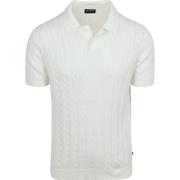 T-shirt Suitable Respect Polo Knit Cable Ecru