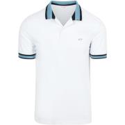 T-shirt Sun68 Poloshirt Multistripes Collar Wit