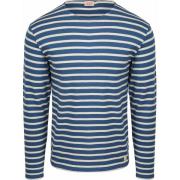 T-shirt Armor Lux Heavy Longsleeve T-Shirt Strepen Blauw