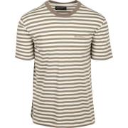 T-shirt Korte Mouw Marc O'Polo T-shirt Stripes Kaki