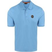 Polo Shirt Korte Mouw Napapijri E-Badge Polo Mid Blauw