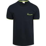 T-shirt Sun68 Piqué T-Shirt Fluo Stripe Navy