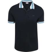 T-shirt Sun68 Poloshirt Multistripes Collar Navy