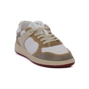 Lage Sneakers Frau NAPPA SCRATCH WHITE BORDO