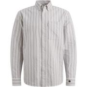 Overhemd Lange Mouw Cast Iron Overhemd Oxford Stripe Lichtblauw