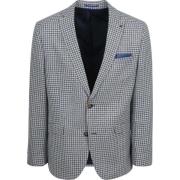 Blazer Suitable Colbert Grou Check Royal Blauw