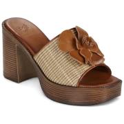 Slippers Exé Shoes 595 CECILIA-RAFFIA-BEIGE-TAN