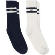 Socks Lacoste 2 Pack Ribbed Cotton Socks Navy Blue/White