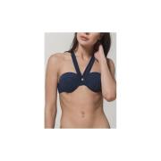 Bikini Luna Bandeau zwempak topje Blue Sense Splendida blauw