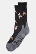 Alfredo Gonzales Deer Merino Wool Wandelsok Donkergrijs/Lichtgrijs