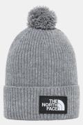 The North Face Tnf Logo Box Pom Beanie Middengrijs/Lichtgrijs