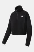 The North Face 100 Glacier Cropped 1/4 zip Fleece Dames Zwart