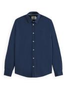 Scotch & Soda Overhemd Core Poplin Blauw heren