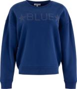 Anna Blue Sweater Puffy Crew Blauw dames