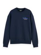 Scotch & Soda FRONT BACK ARTWORK SWEATSHIRT Blauw heren