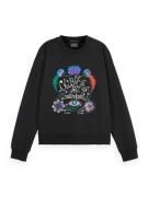 Scotch & Soda EMBROIDERED REGULAR FIT SWEATSHIRT Zwart dames