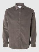 Selected Homme Overhemd Regowen Cord Bruin heren