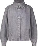 Yaya Denim detailed blouse Grijs dames